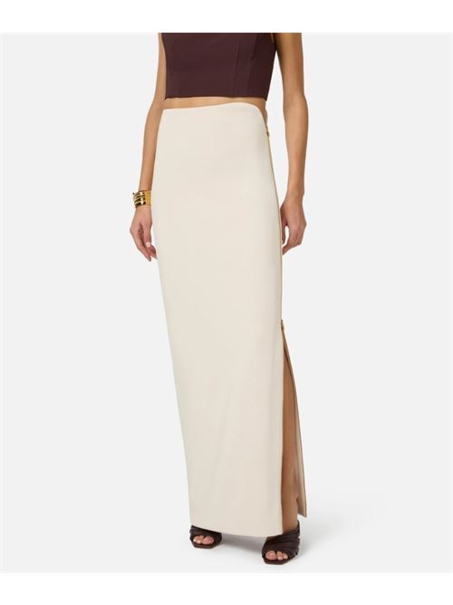 Light crepe skirt with jewel zip ELISABETTA FRANCHI | GO16561E2.193